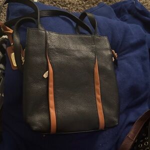 Valentina Black and Brown Tote Bag